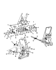 Brake Pedal Assembly Diagram and Parts List for S7232-D 53BY8DU8750-312HP Cub Cadet Lawn Tractor